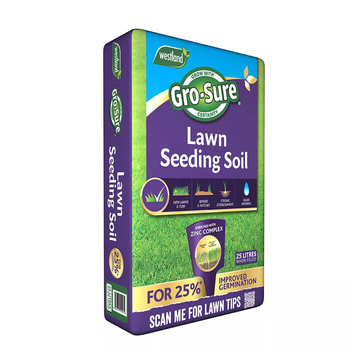 GroSure Lawn Seeding Soil 25L Buy Lawn Seed Online Lawn Seed for
