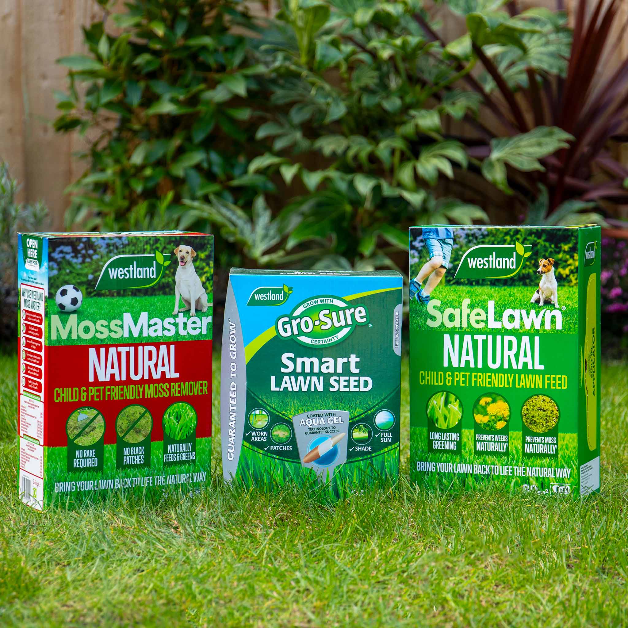 garden and grass seed packaging Natural LawnCare Bundle