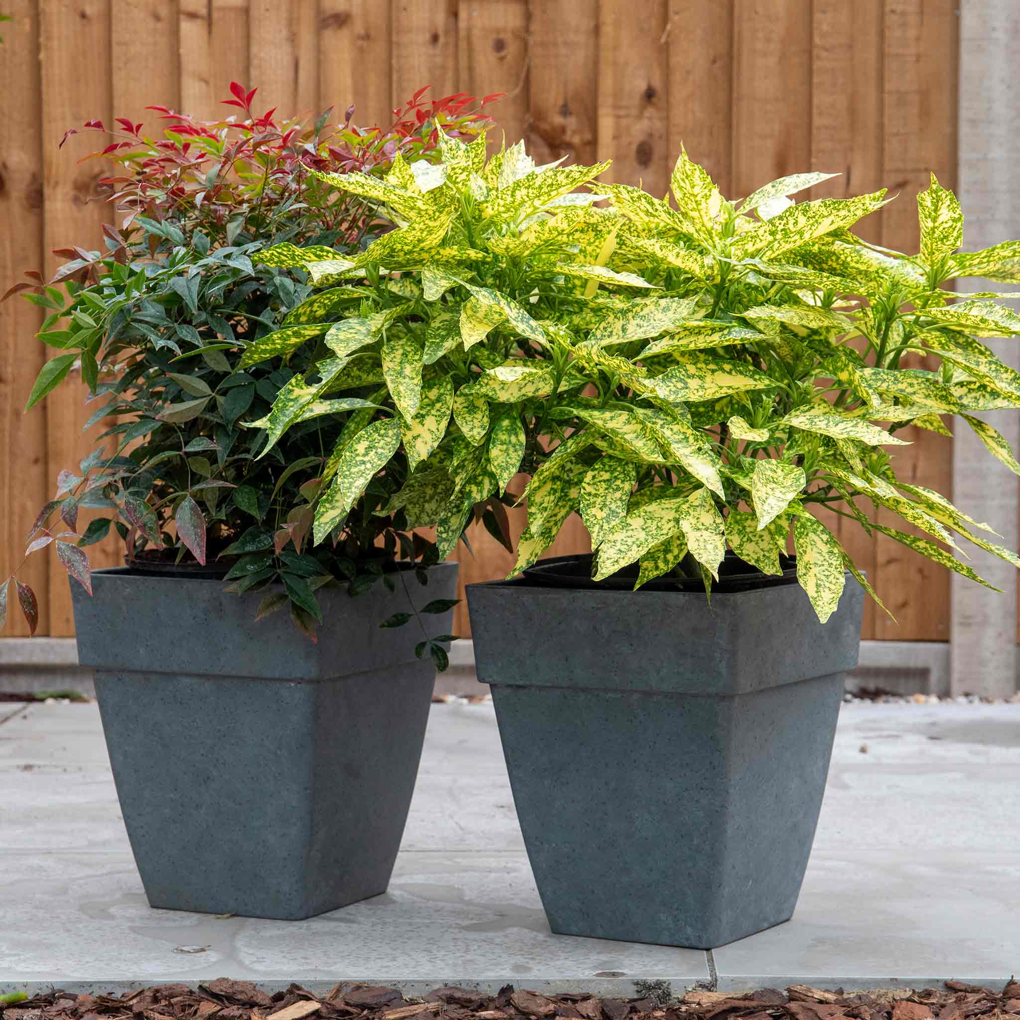 28cm plant pot Square Euro Planter 28cm - 2 Pack