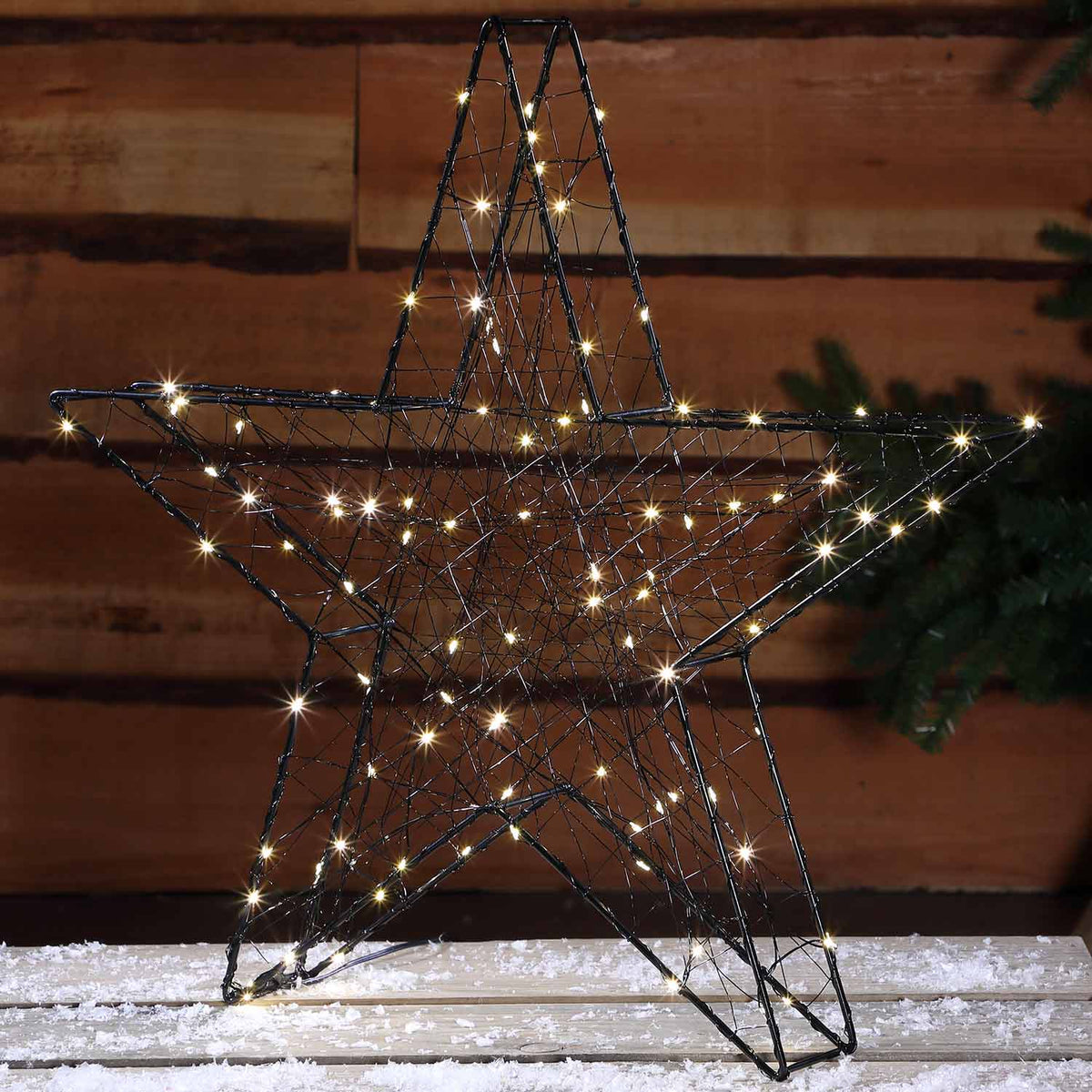 Large LED 3D Black Star Light 60cm Buy Christmas Lights Online