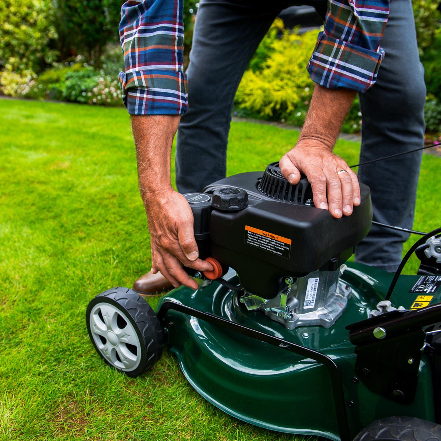 Petrol lawn mower