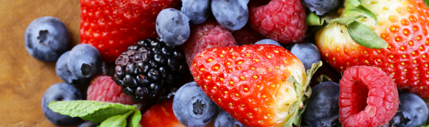 Strawberries, Raspberries and Blueberries