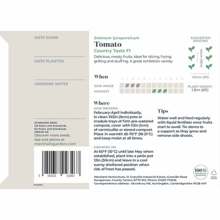 Tomato Seeds Country Taste F1