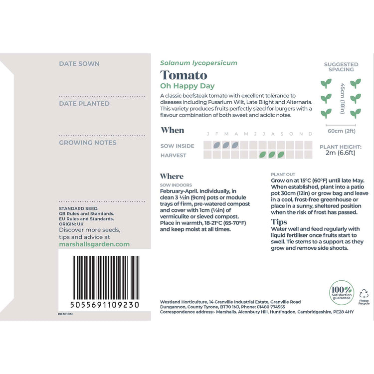 Tomato Seeds 'O Happy Day'