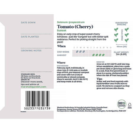 Tomato Seeds 'Sunset'