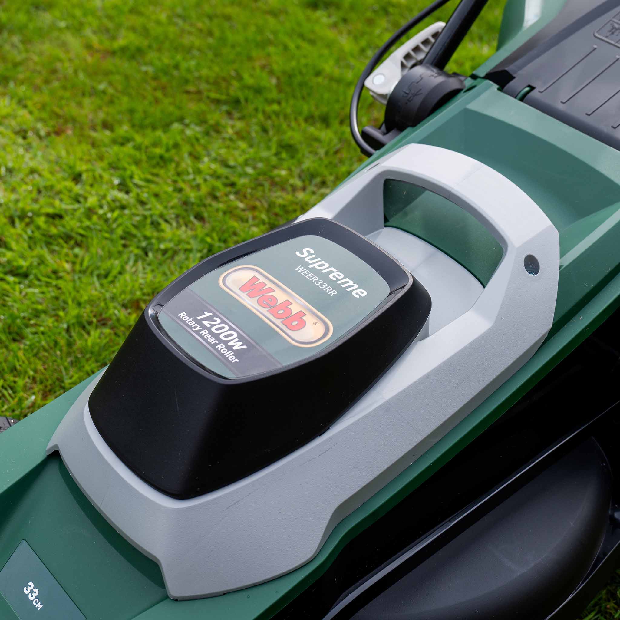 Webb Classic 33cm Electric Rotary Mower with Rear Roller