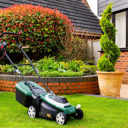 Webb Classic 33cm Electric Rotary Mower with Rear Roller