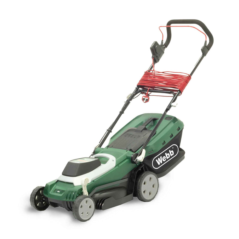 Webb Classic Electric Rotary Lawnmower with Rear Roller