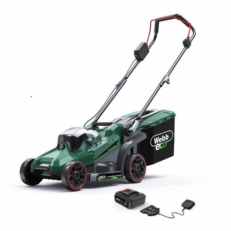Webb Eco 20V 33cm Cordless Rotary Mower with 4Ah Battery & Charger