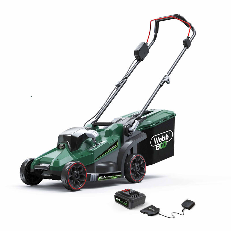 Webb Eco 20V 33cm Cordless Rotary Mower with 4Ah Battery & Charger