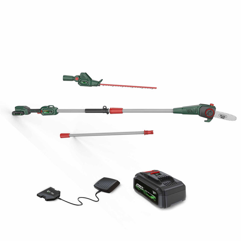 Webb Eco 20V 50cm Cordless Long Reach Hedge Trimmer & Pruner
