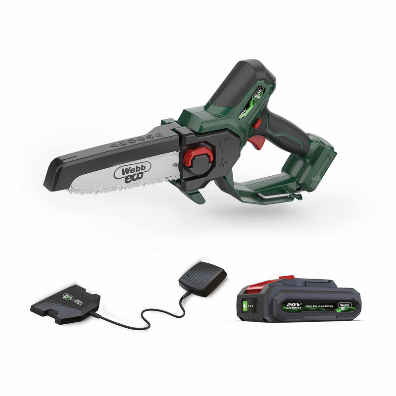 Webb Eco 20V 15cm Cordless Pruning Saw with 2AH Battery & Charger