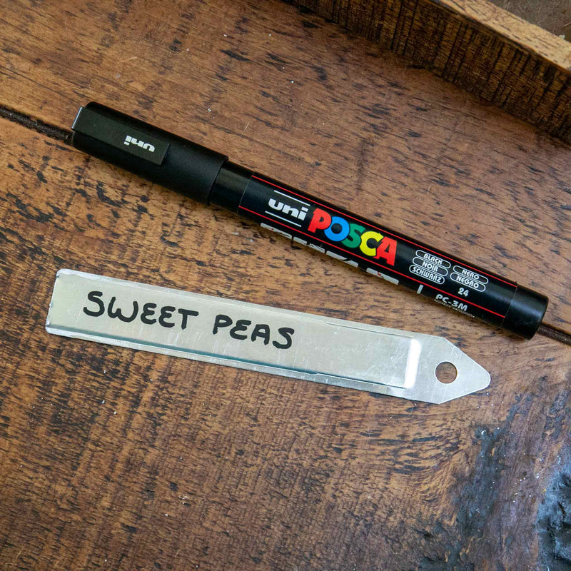 4in Aluminium Labels & Black Marker Pen