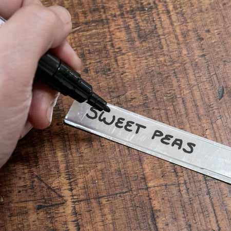 4in Aluminium Labels & Black Marker Pen