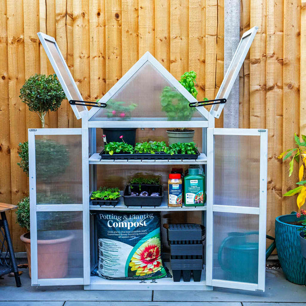 Grow It Wooden Growhouse Dove Grey