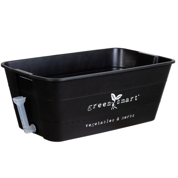 Self Watering Vegetable Growing Trough - Black