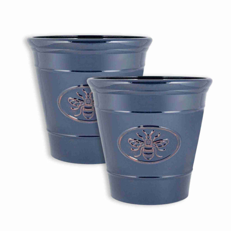 Bee Planter in Dark Blue 30cm - Twin Pack