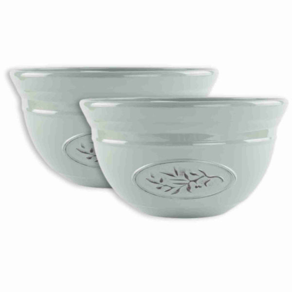 Olive Planter Bowl in Green 30cm - Twin Pack