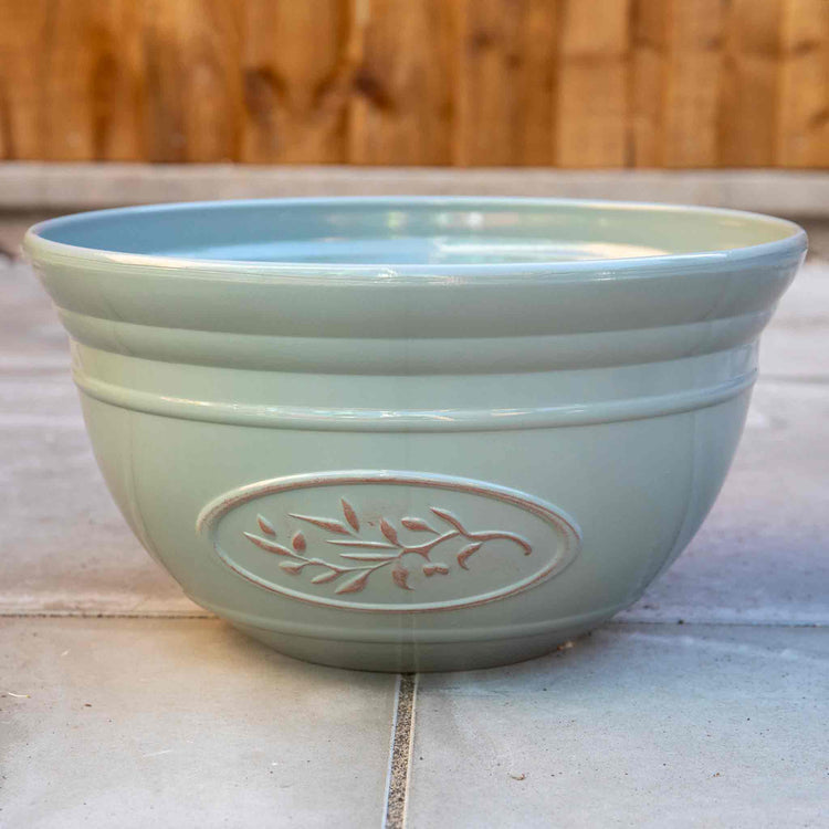 30cm ceramic plant pot Olive Planter Bowl in Grey 30cm