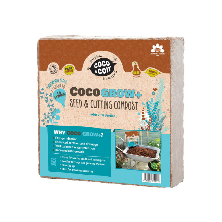 Coco Grow Plus Seed Cutting Compost with Perlite