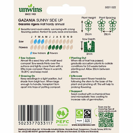 Gazania Seeds 'Sunny Side Up'
