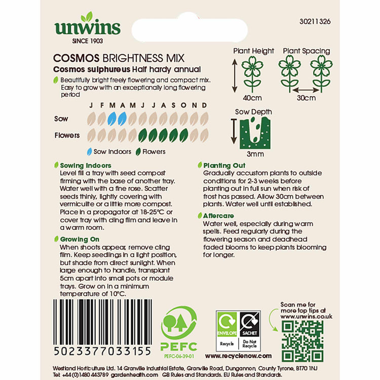 Cosmos Seeds 'Brightness Mix'