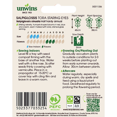 Salpiglossis Sinuata Seeds 'Tora Staring Eyes'