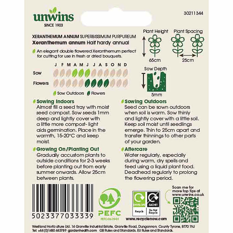 Xeranthemum annum Seeds