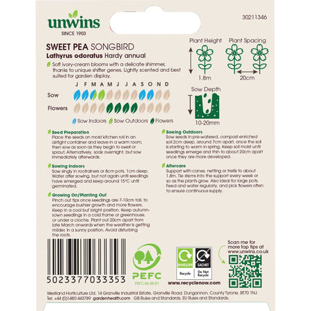 Sweet Pea Seeds 'Songbird'