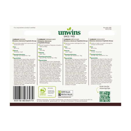 Cabbage Seeds 'All Season' Collection