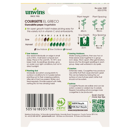 Courgette Seeds 'El Greco' F1