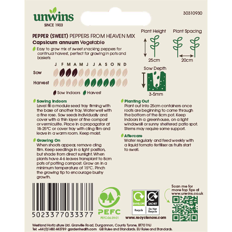 Sweet Pepper Seeds 'Peppers from Heaven'