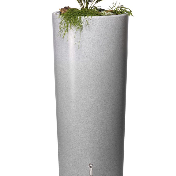 Garantia Stone 2in1 Water Butt in Silver - 350L