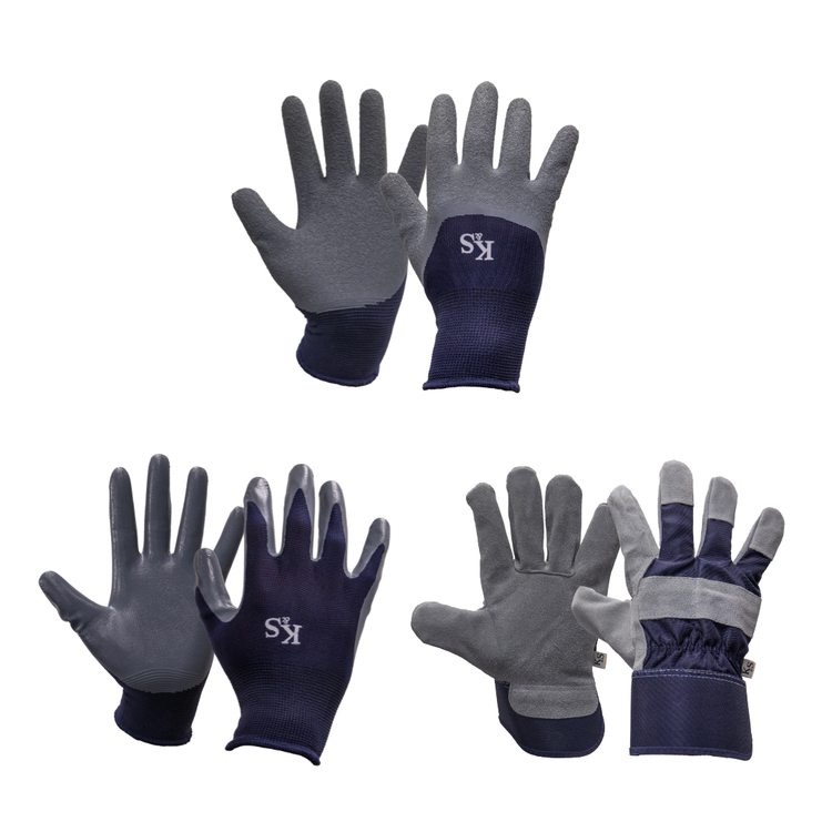 Kent & Stowe All Round Gloves Triple Pack - Navy