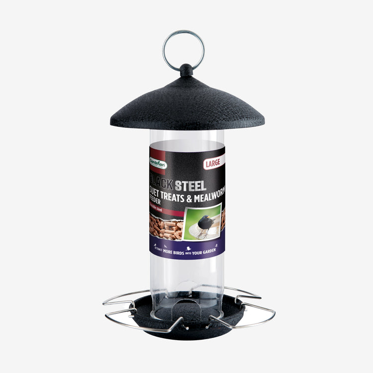 Gardman Black Steel Suet & Mealworm Feeder