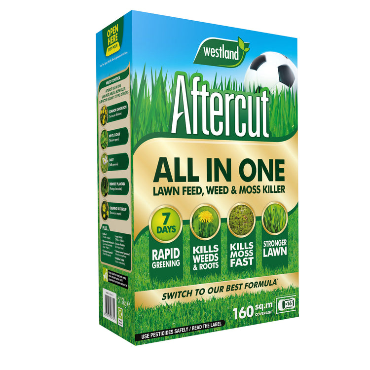 Aftercut All In One Lawn Feed, Weed and Moss Killer