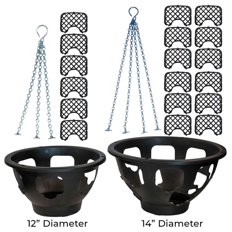 Easy Fill Hanging Basket in Black