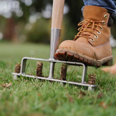 Kent & Stowe Stainless Steel 4 Prong Lawn Aerator