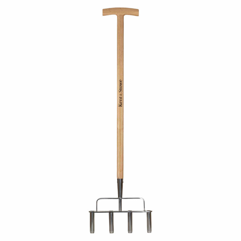 Kent & Stowe Stainless Steel 4 Prong Lawn Aerator