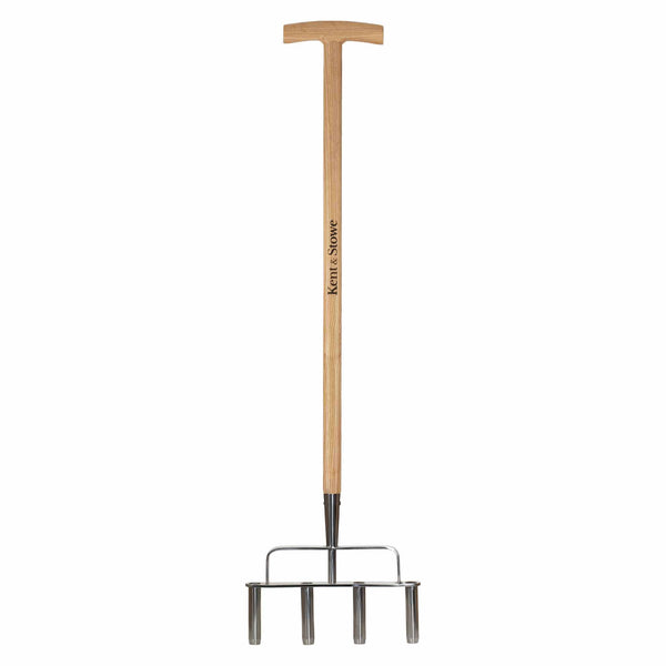 Kent & Stowe Stainless Steel 4 Prong Lawn Aerator