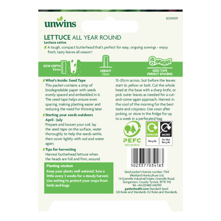 Lettuce Seeds - Unwins Easy Wins
