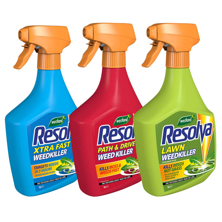 Resolva Xtra Fast WeedKiller, Lawn WeedKiller, Path & Driveway 1L