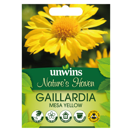 Nature's Haven Gaillardia Seeds 'Mesa Yellow'