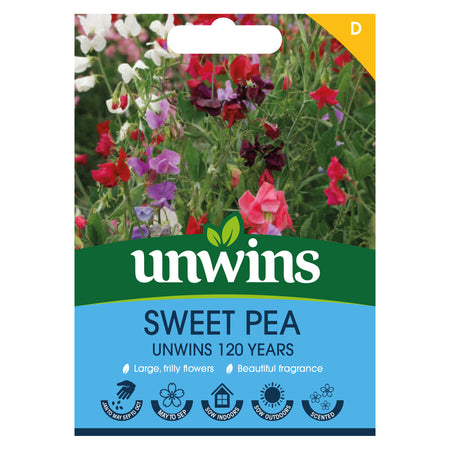 Sweet Pea Seeds 'Unwins 120 Years Mix '