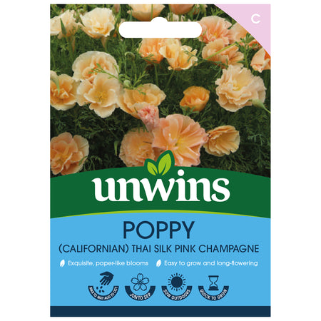 Californian Poppy Seeds 'Thai Silk Pink Champagne'