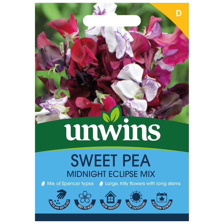 Sweet Pea Seeds 'Midnight Eclipse Mix'