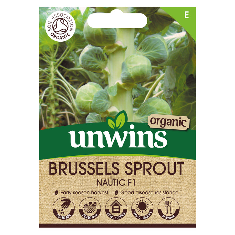 Organic Brussels Sprout Seeds 'Nautic' F1