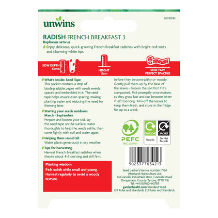 Radish Seeds - Unwins Easy Wins