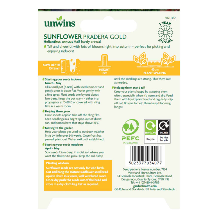 Sunflower Seeds - Unwins Easy Wins