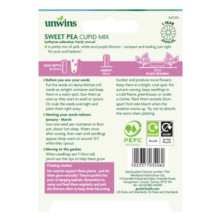 Sweet Pea Seeds - Unwins Easy Wins